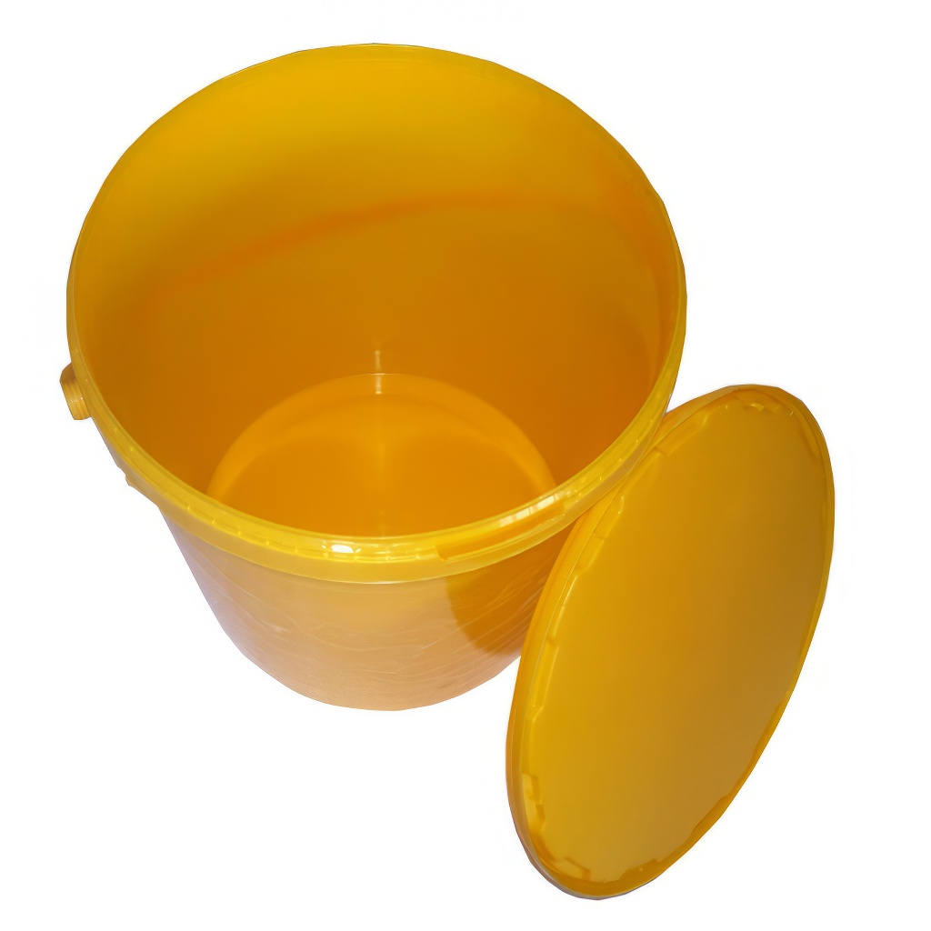 Contenitore per miele in plastica 25 kg giallo
